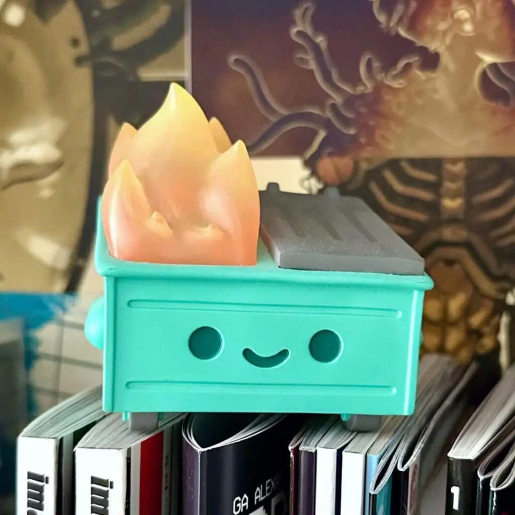 dumpster fire figure