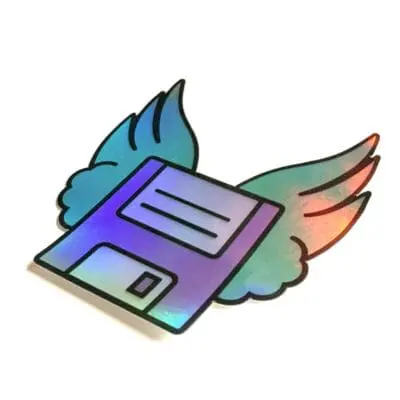 floppy disk sticker