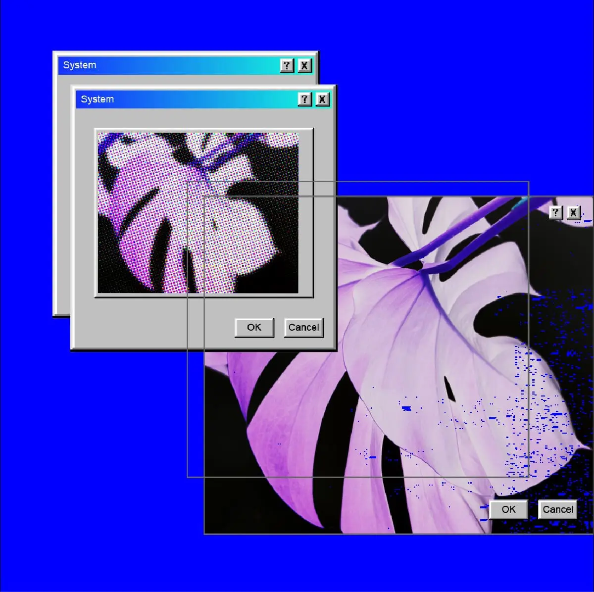 Digital Jungle - 4x4 Art Print