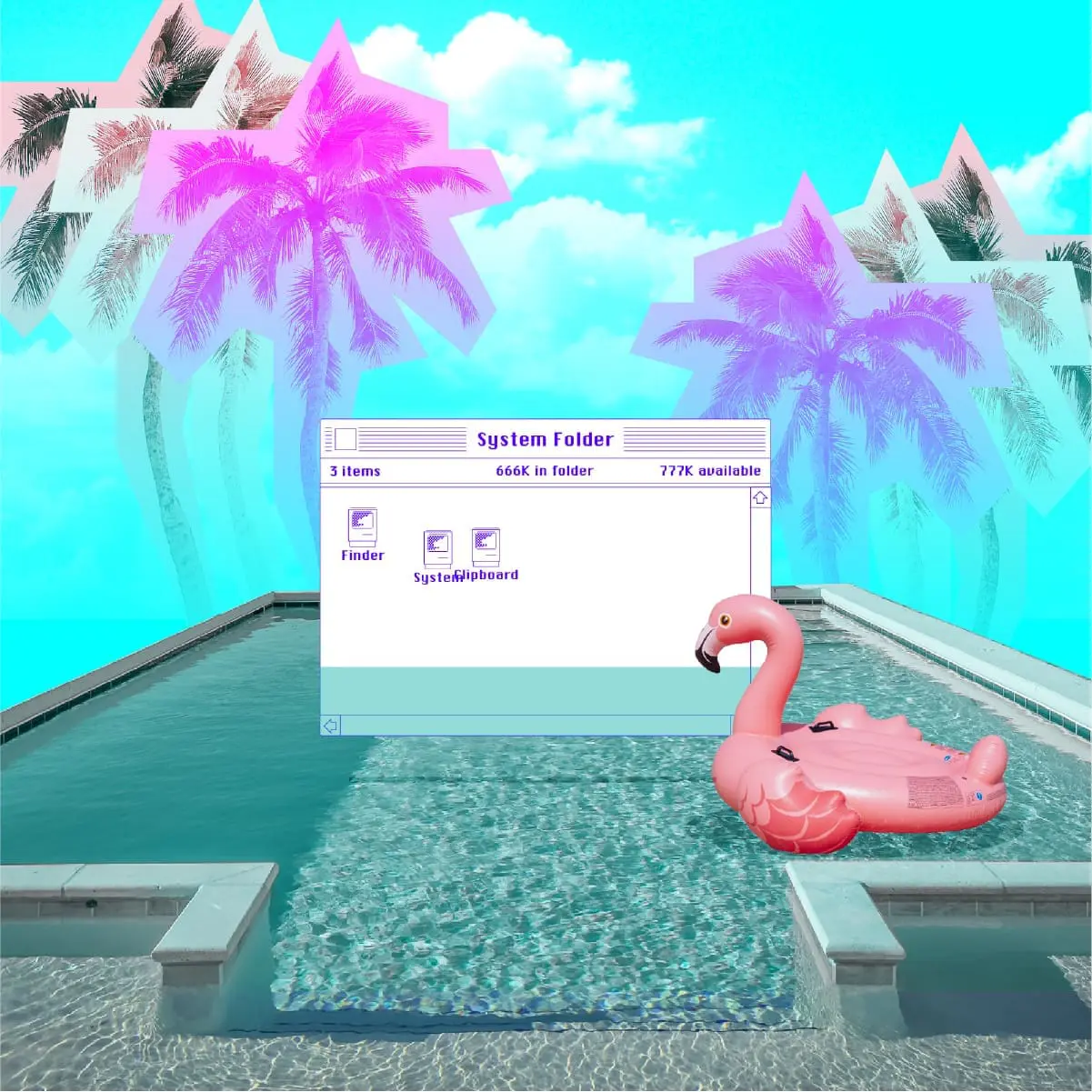 Poolside - 4x4 Art Print