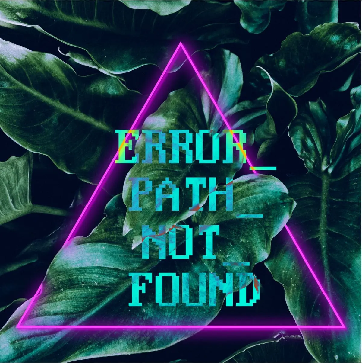 Path Not Found (Pink) - 4x4 Art Print