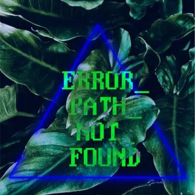 Path Not Found (Blue) - 4x4 Art Print