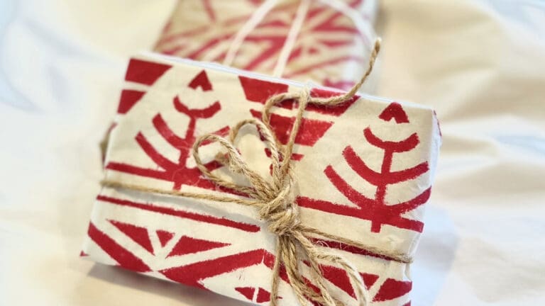 DIY Wrapping Paper: Free Nordic-Inspired Stencil Download
