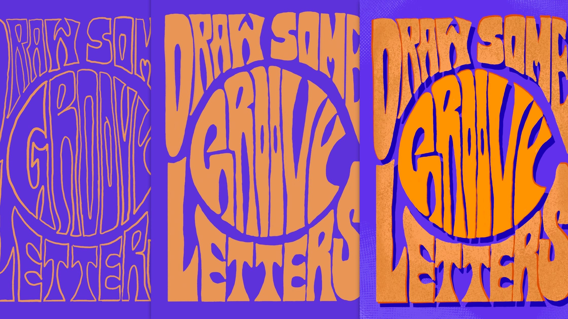 Groves Letters How to Draw 60s/70s Groovy Lettering - Step by Step - Willenwood Grove